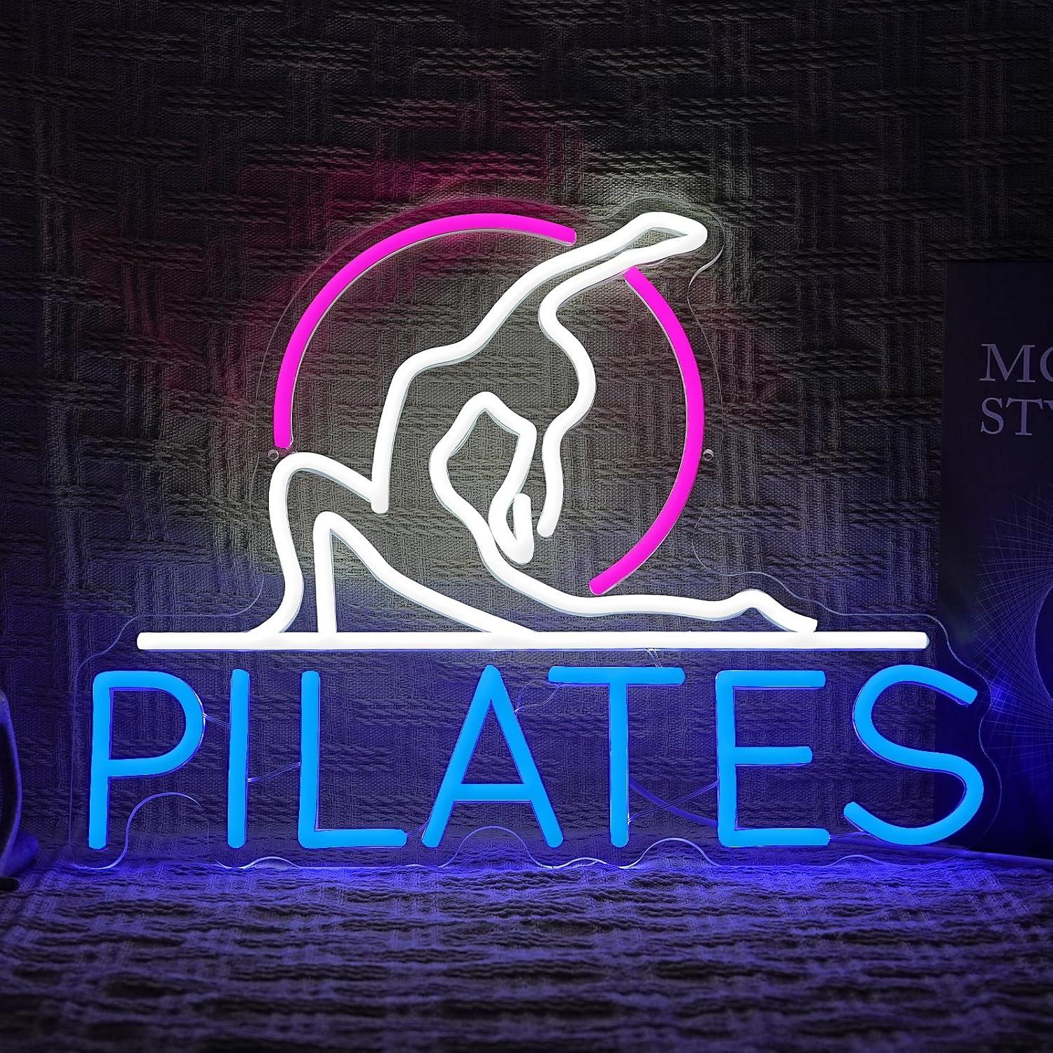 Pilates Yoga Room - Yoga Pilates Neon Sign Dimmable LED
