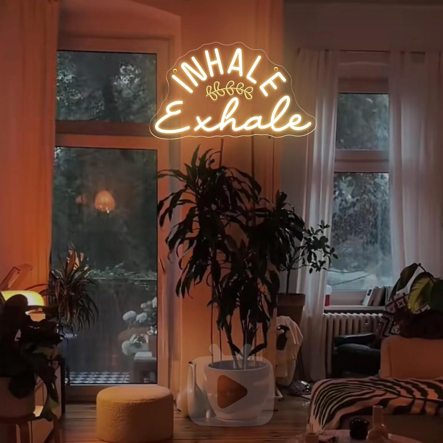 Inhale Exhale Neon Sign Dimmab - огляд і ціна Pilates Yoga Wellness
