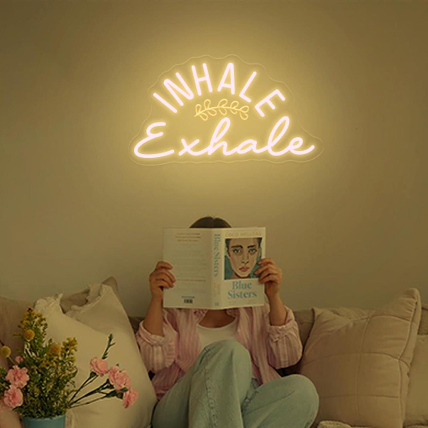Inhale Exhale Neon Sign Dimmab - огляд і ціна Pilates Yoga Wellness