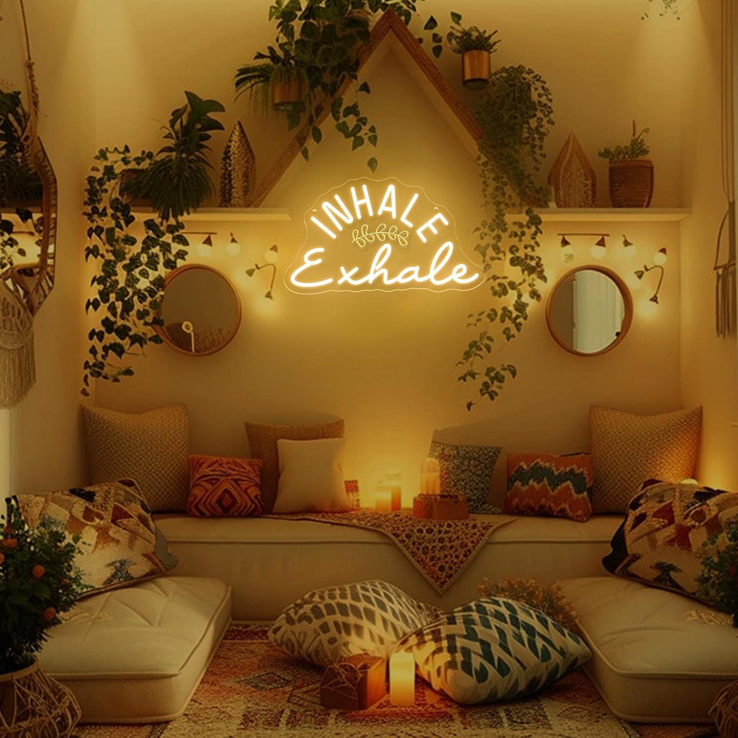 Inhale Exhale Neon Sign Dimmab - огляд і ціна Pilates Yoga Wellness