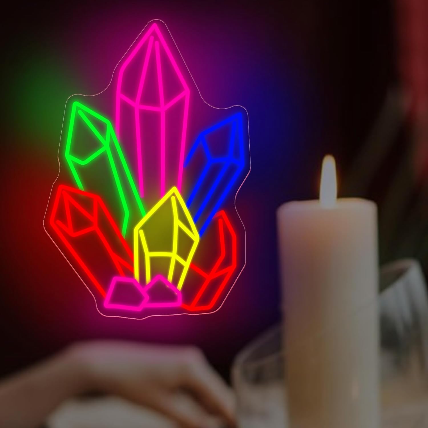 Crystals Stones Tarot Neon Sig - огляд і ціна Pilates Yoga Room