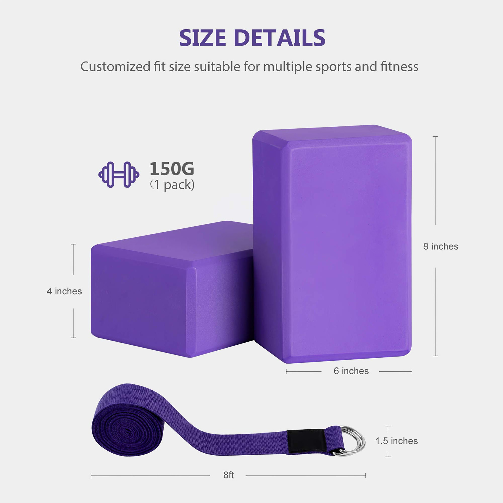 AEB0-Yoga Block And Yoga Strap - огляд і ціна Pilates Yoga Tone